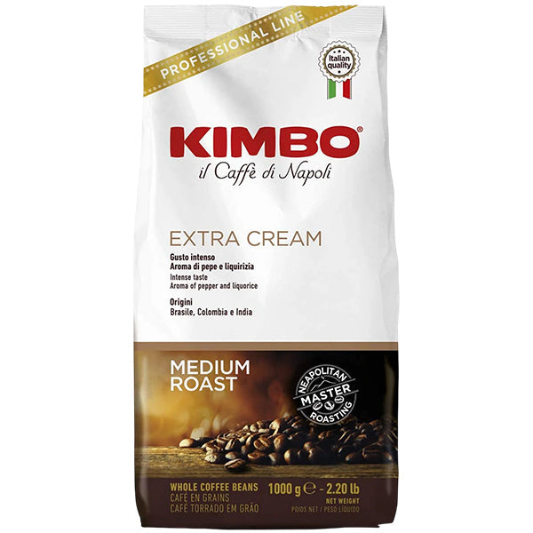 Kimbo Espresso Bar Extra Cream Coffee Beans — Case of 6 x 1 kg
