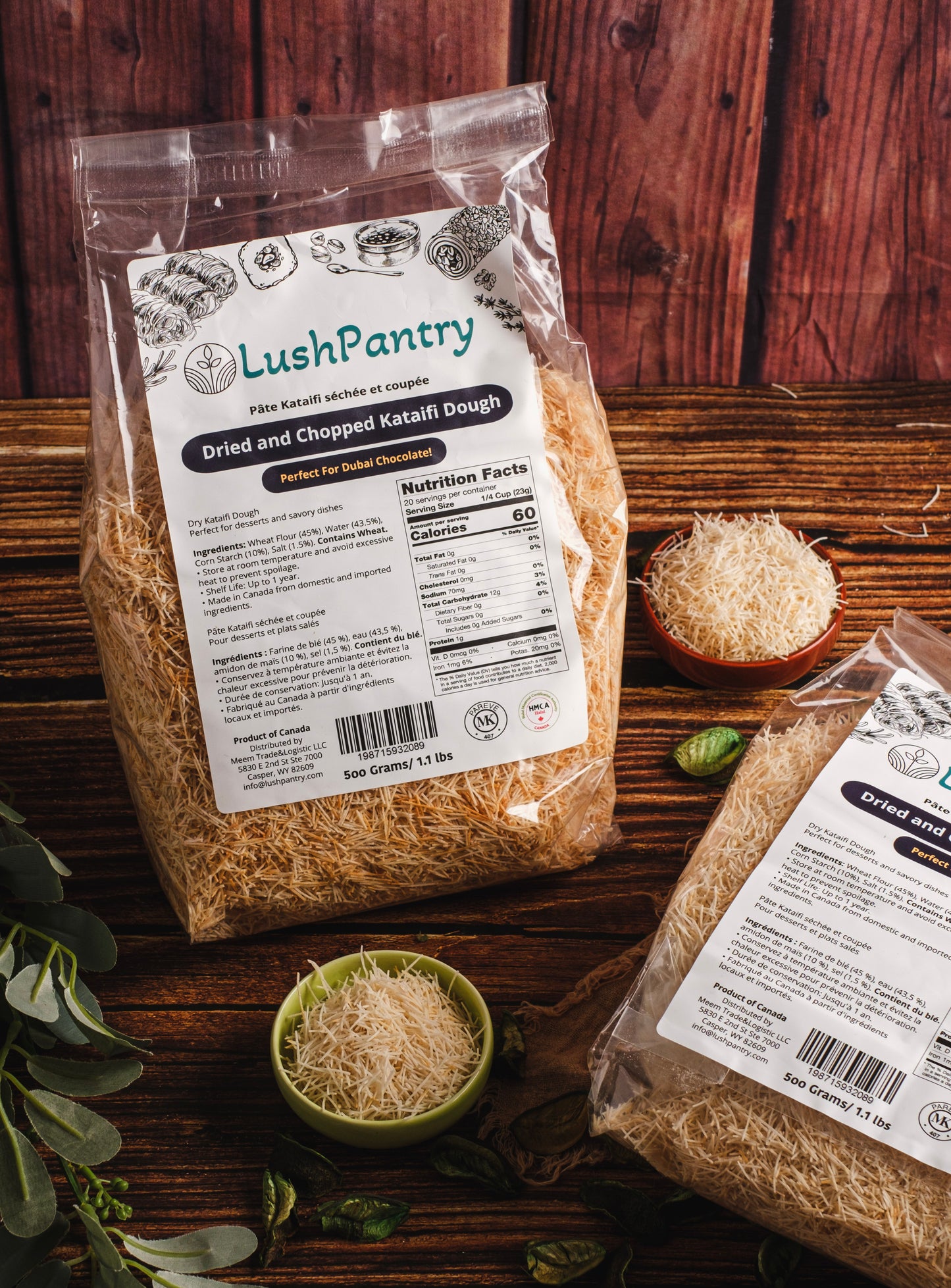 Lushpantry Kataifi Dough | 1.1 lbs- 500 grams