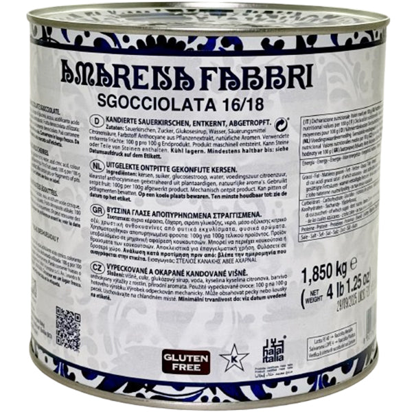 Fabbri Drained Amarena Cherries — 1.85 kg
