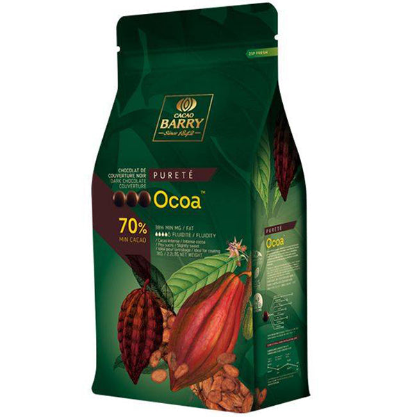 Cacao Barry Ocoa 70% Dark Chocolate Pistoles — 1 kg