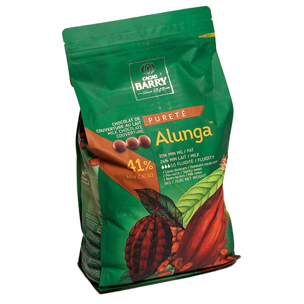 Cacao Barry Alunga 41% Milk Chocolate Pistoles — 5 kg