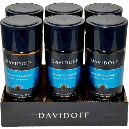 Davidoff Decaf Elegant Instant Coffee — Case of 6 x 100 g