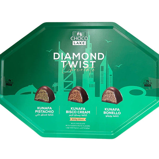 Choco Lake Kunafa Bonbon Pistachio Bisco & Bonello — Tin 600 g