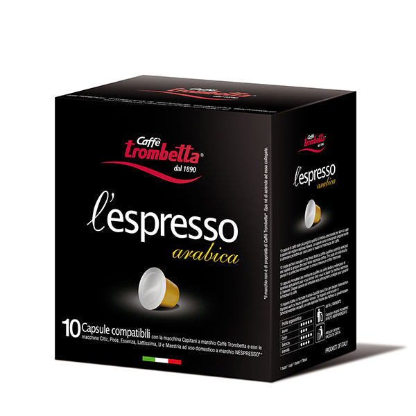Caffe Trombetta Espresso Arabica Capsules — 10 pk