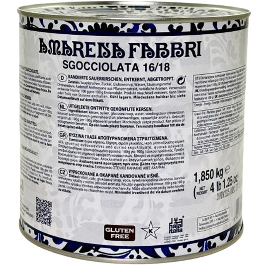 Fabbri Drained Amarena Cherries — 1.85 kg