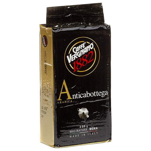 Caffe Vergnano Antica Bottega Moka Ground Coffee — Case of 12 x 250 g