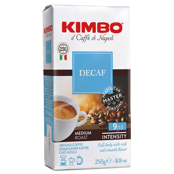 Kimbo Decaffeinato Ground Coffee — 250 g