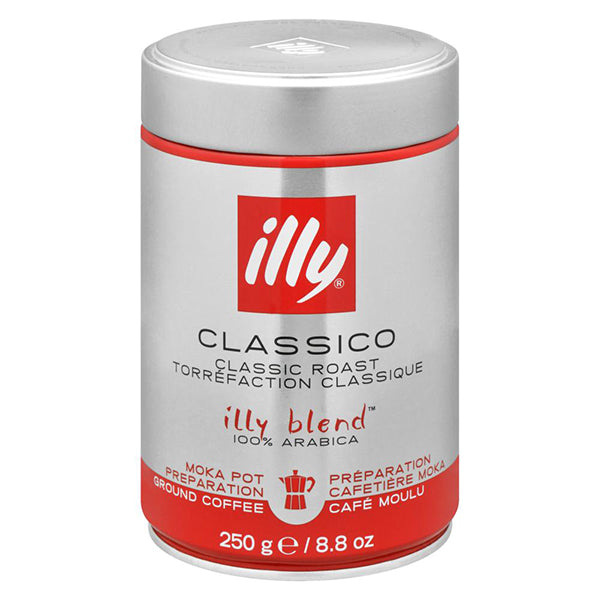 Illy Moka Ground Espresso — Case of 6 x 250 g