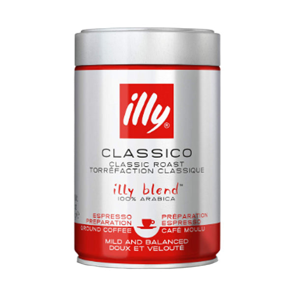 Illy Intenso Bold Roast Ground Coffee — Case of 6 x 250 g