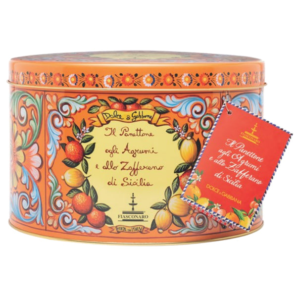 Dolce & Gabbana Citrus & Saffron Panettone by Fiasconaro, Gift Tin — 1 kg