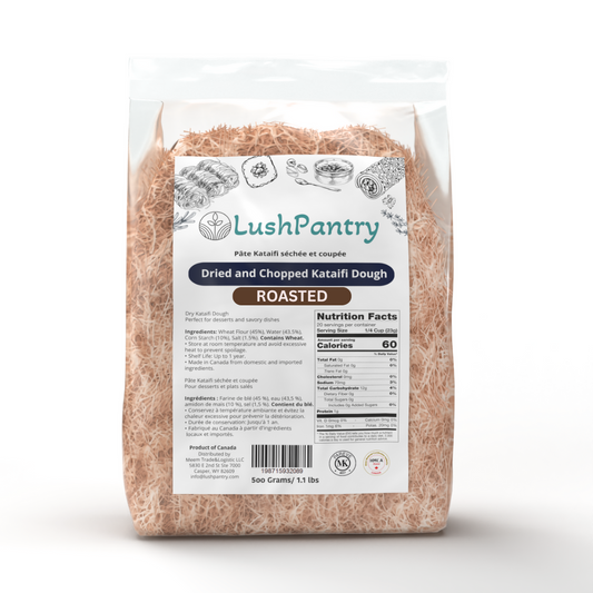 Lushpantry Kataifi Dough | 1.1 lbs- 500 grams- Roasted