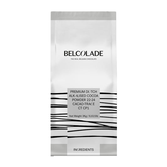 Belcolade Premium Dutch Alkalised Cocoa Powder 22-24, 3 kg bag