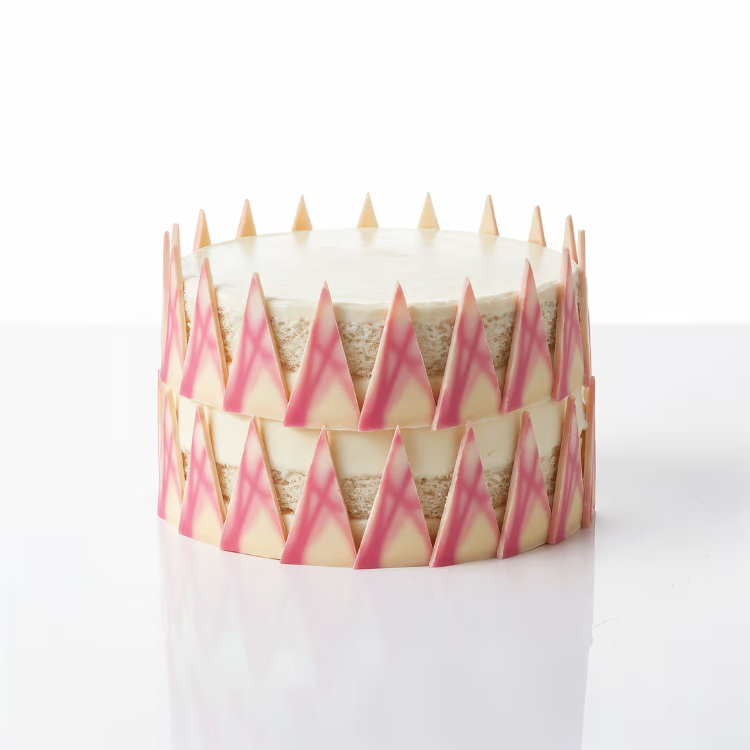 Barlo Patterned Chocolate Triangles — 1 kg (435 pcs)