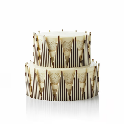Barlo Striped Chocolate Triangles — 1 kg (435 pcs)