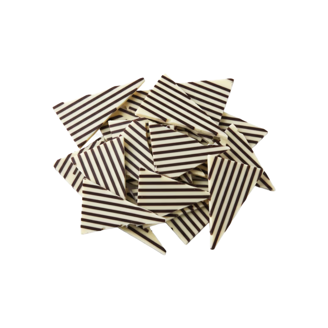 Barlo Striped Chocolate Triangles — 1 kg (435 pcs)